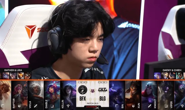 开云集团中国官网-BLG对阵BFX首局BP：knight一抢瑞兹，Diable选卡莎打韦鲁斯